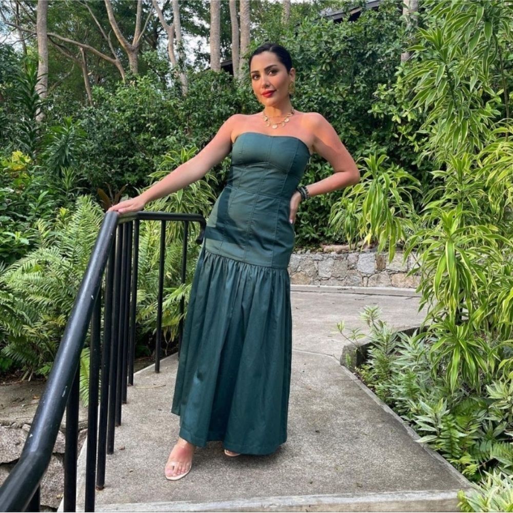ZARA TOPSTITCHED DRESS - Picture 2 of 8